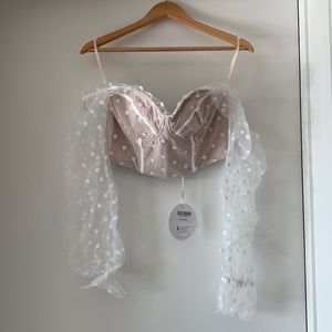 Cropped long sleeve top - NEW never worn